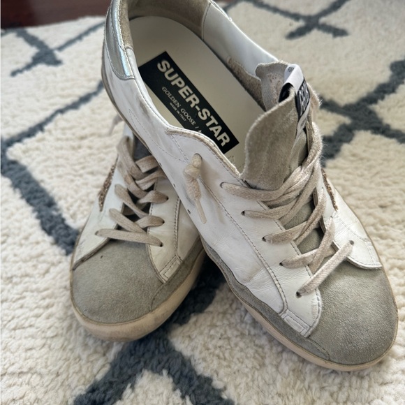 Golden Goose  with gold glitter star and ice-gray suede inserts size 40 - Picture 8 of 9